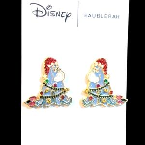 NEW .Disney Baublebar Eeyore Holiday Dog Earrings -